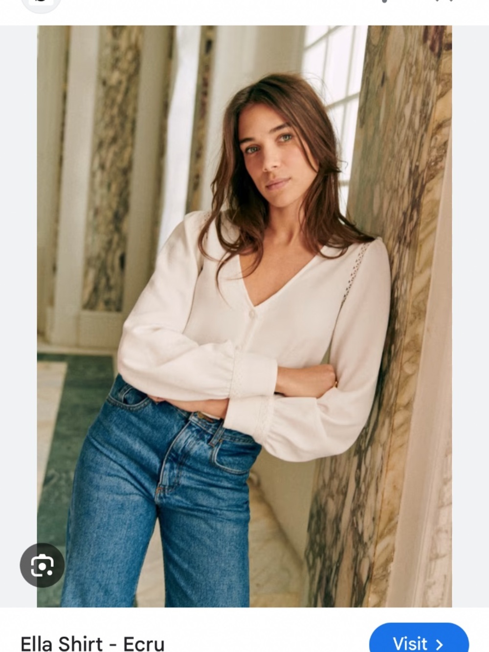 Sezane Ella Shirt - Ecru Size 36/4